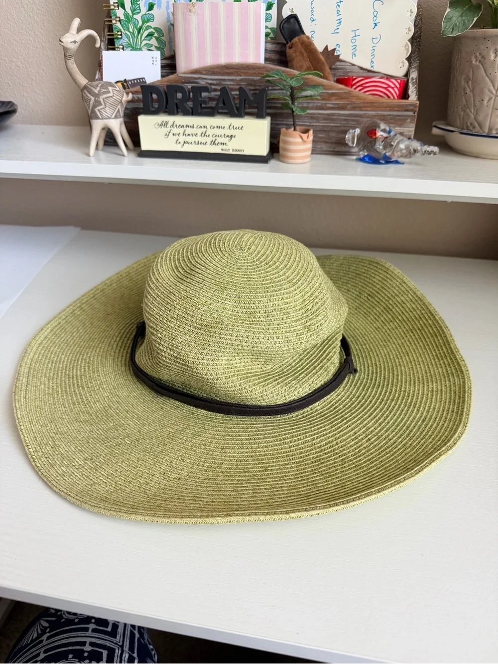 San Diego Hat Co Green Drawstring Paper Sun Hat Medium